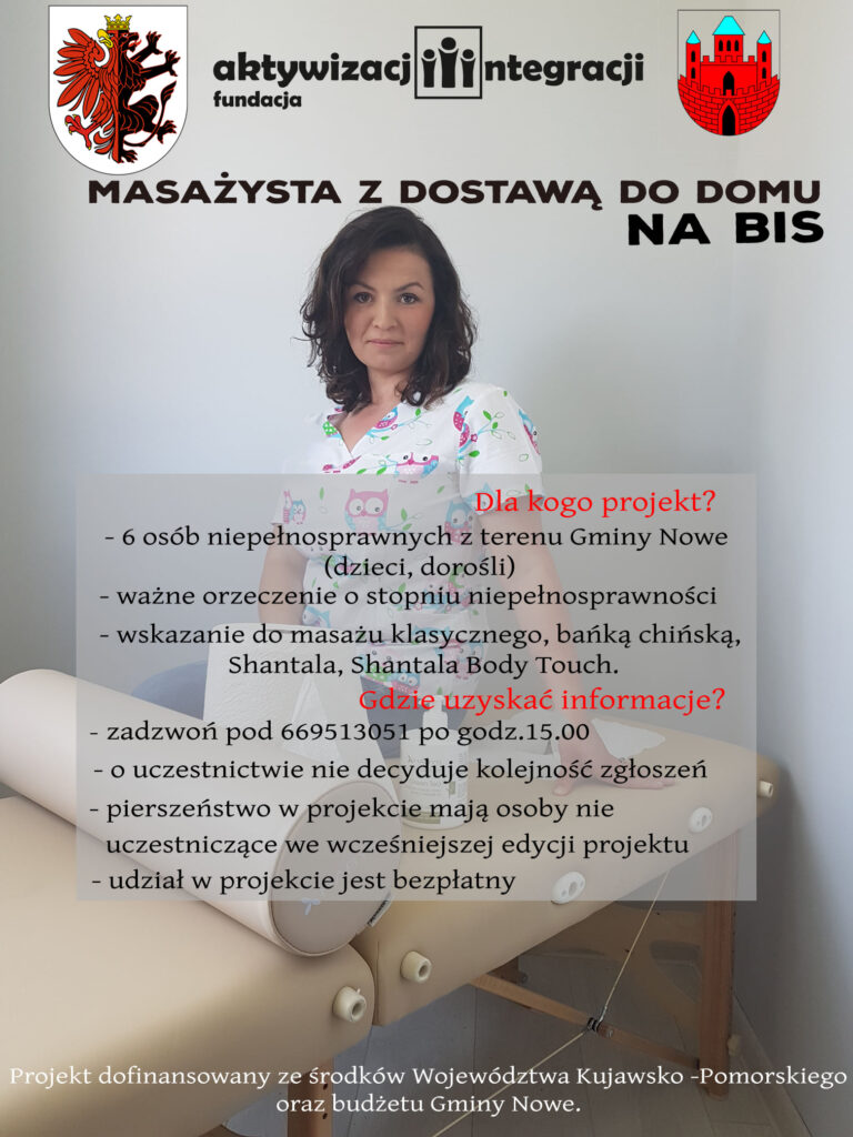 Masażysta z dostawą do domu NA BIS