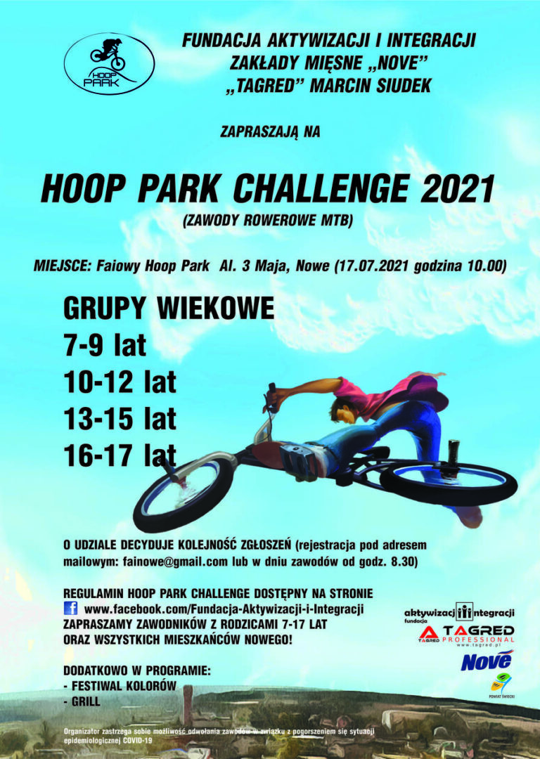 Zapraszamy na zawody rowerowe MTB Hoop Park Challenge 2021!