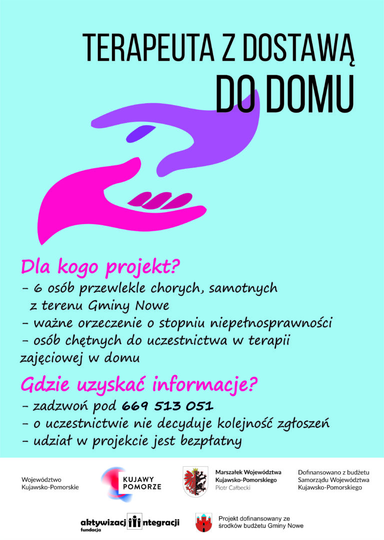 Nabór do kolejnej edycji projektu  “Terapeuta z dostawą do domu”